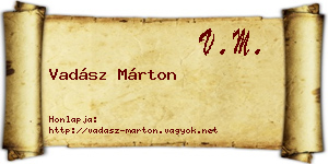 Vadász Márton névjegykártya
